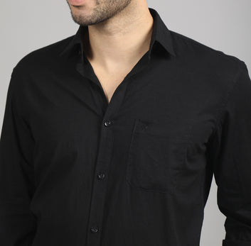 FULL SLEEVES CASUAL COTTON SLUB SHIRT