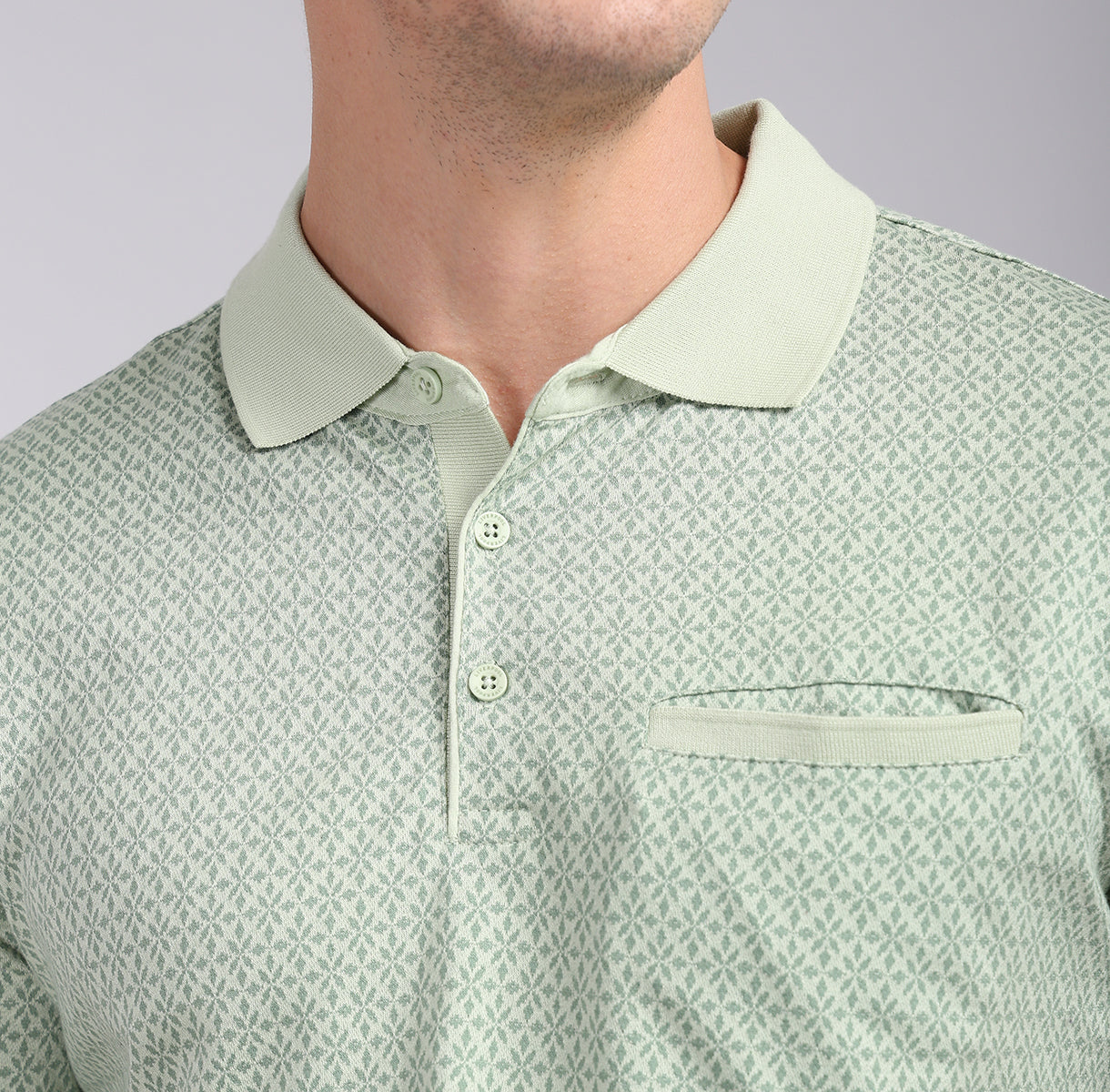 SLIM FIT JACQUARD POLO SHIRT