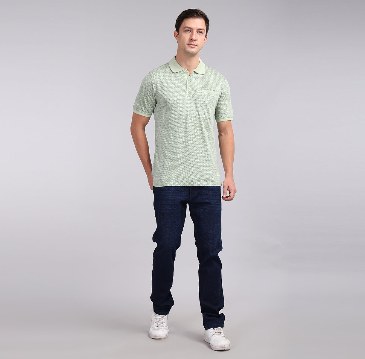 leinwande Landscape Jacquard Polo