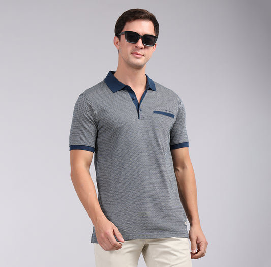 SLIM FIT JACQUARD POLO SHIRT