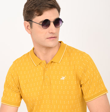 SLIM FIT AOP POLO SHIRT
