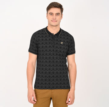 SLIM FIT AOP POLO SHIRT