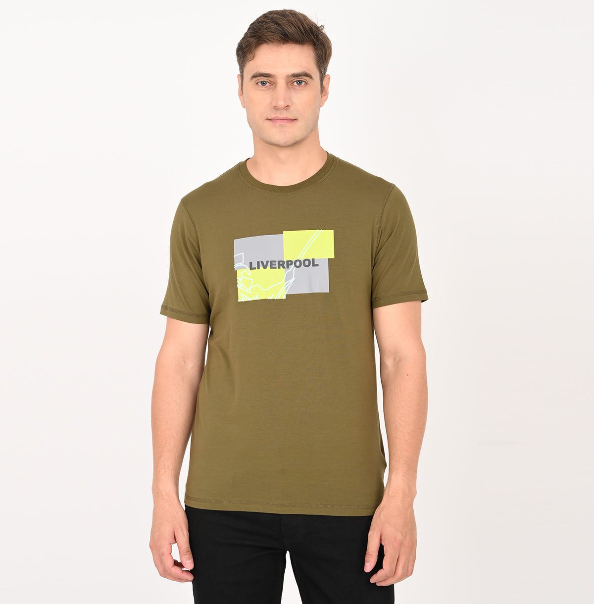 SLIM FIT PRINTED CREW NECK TSHIRT