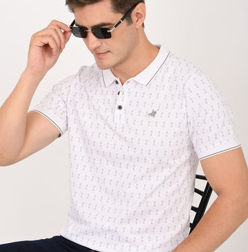 SLIM FIT AOP POLO SHIRT