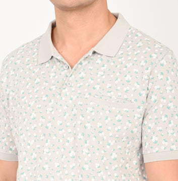 SLIM FIT AOP POLO SHIRT