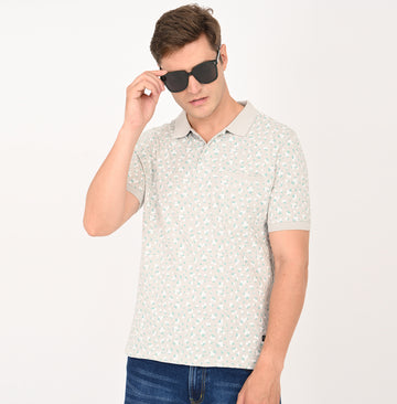 SLIM FIT AOP POLO SHIRT