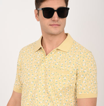 SLIM FIT AOP POLO SHIRT
