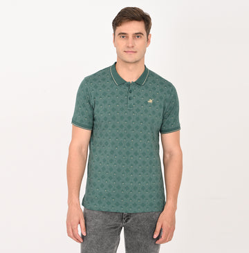 SLIM FIT AOP POLO SHIRT