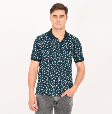 SLIM FIT AOP POLO SHIRT