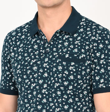 SLIM FIT AOP POLO SHIRT