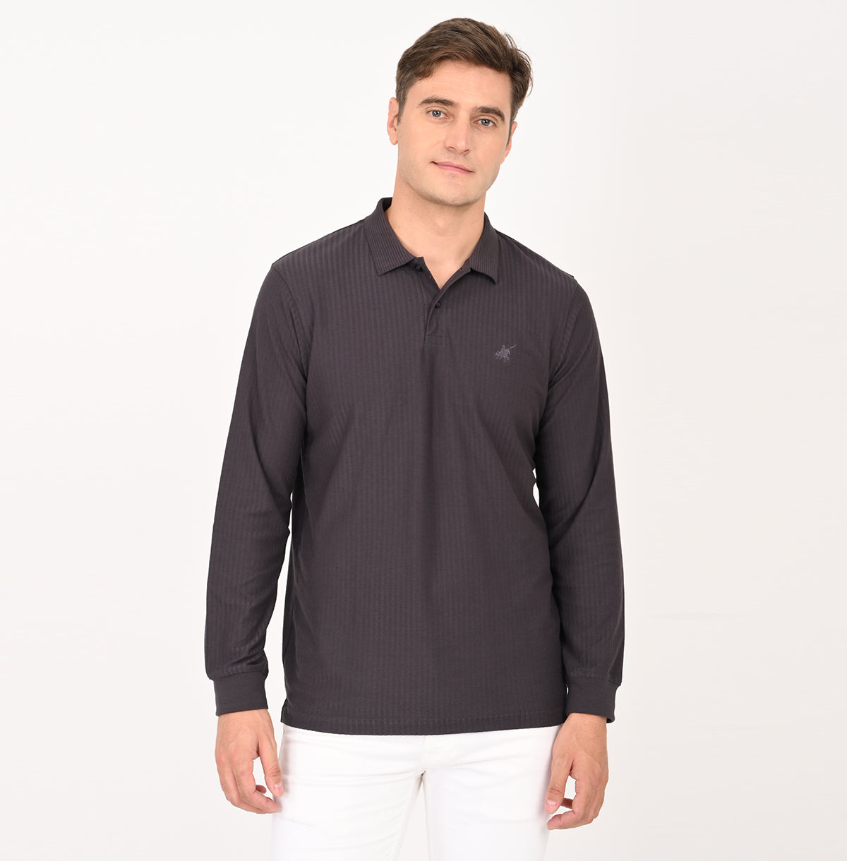 SLIM FIT FULL SLEEVES POLO SHIRT