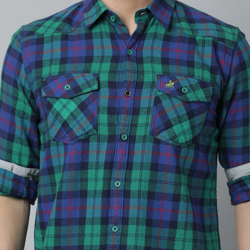 CHECKS FLANNEL SLIM FIT FULL SLEEVES SHIRT