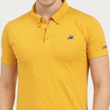 SOLID COTTON POLO SHIRT