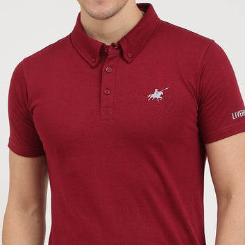 SOLID COTTON POLO SHIRT