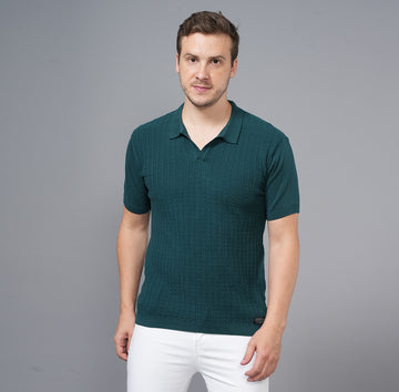 FLAT KNIT COTTON POLO SHIRT