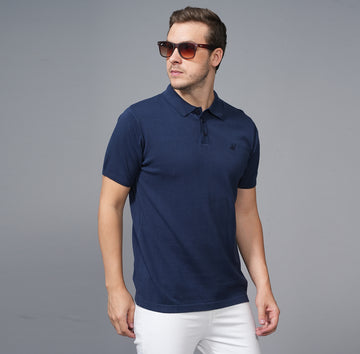 FLAT KNIT COTTON POLO SHIRT