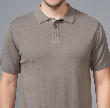 FLAT KNIT COTTON POLO SHIRT