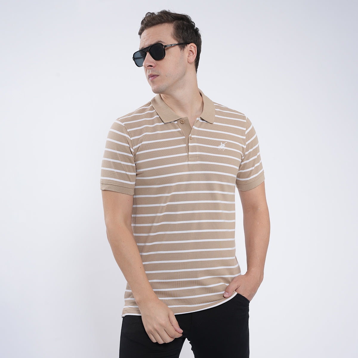 SLIM FIT STRIPER POLO SHIRT