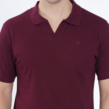 SLIM FIT POPCORN COTTON POLO SHIRT