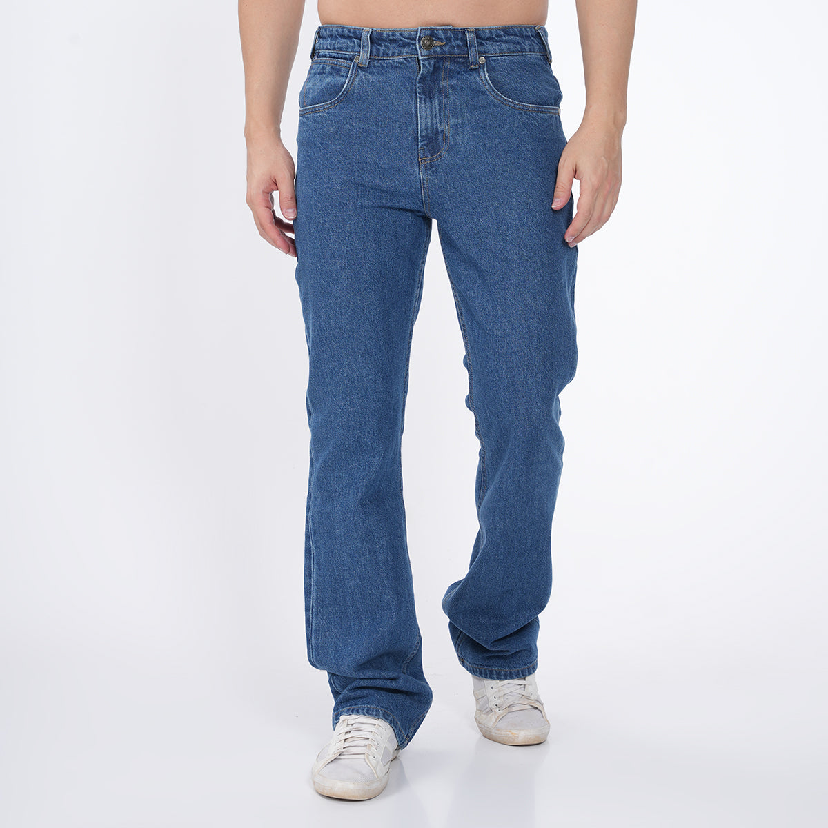 MID INDIGO BOOTCUT JEANS