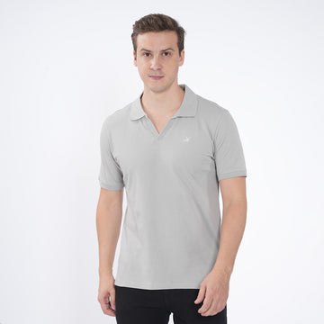 SLIM FIT POPCORN COTTON POLO SHIRT