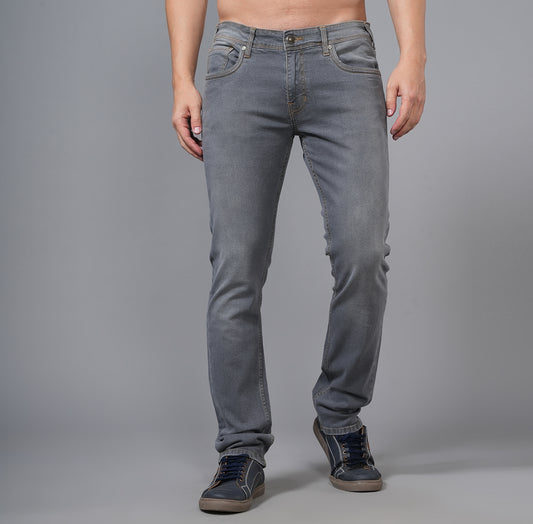 GREY LIGHT WASH SLIM FIT JEANS