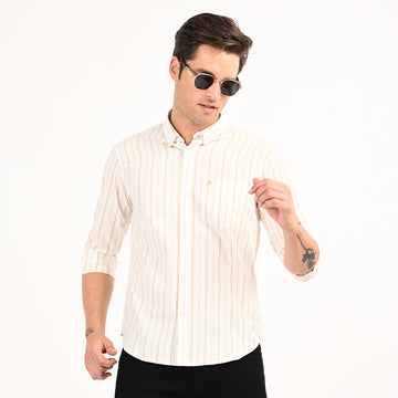 STRIPES FULL SLEEVES SLIM FIT CASUAL SHIRT