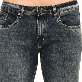 MID INDIGO STRAIGHT FIT JEANS