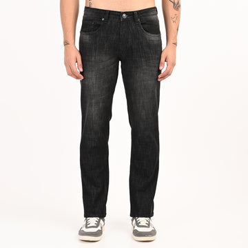 BLACK STRAIGHT FIT JEANS