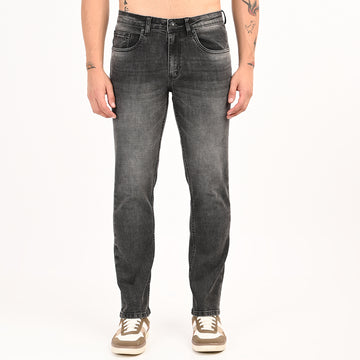CHARCOAL STRAIGHT FIT JEANS
