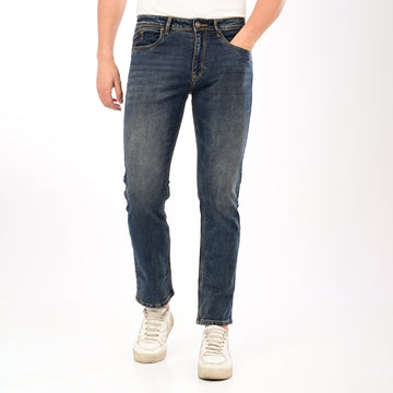 INDIGO GOLD TINT STRAIGHT FIT DENIM