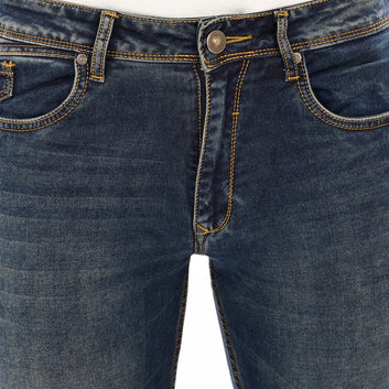 INDIGO GOLD TINT STRAIGHT FIT DENIM