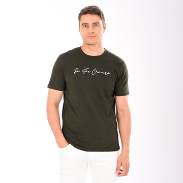 SLIM FIT ROUND NECK COTTON T-SHIRT