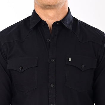 SOLID FULL SLEEVES CASUAL FIT COTTON SHIRT