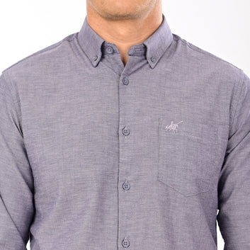 SOLID OXFORD FULL SLEEVES CASUAL FIT SHIRT