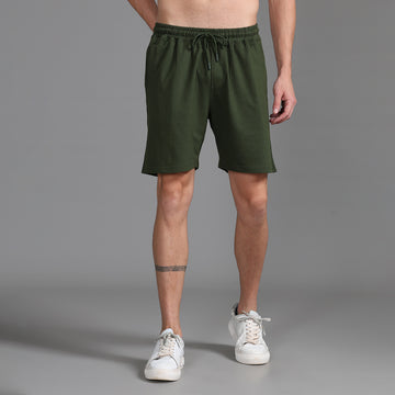 OLIVE KNITTED SHORTS