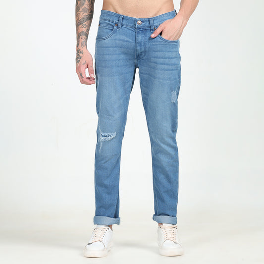 MEDIUM BLUE STRAIGHT FIT JEANS