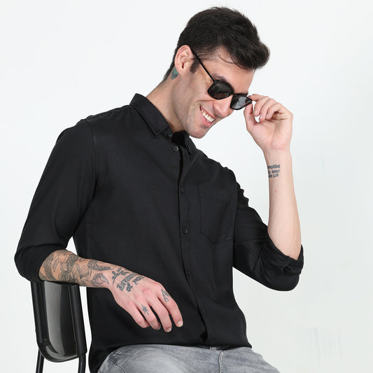 FULL SLEEVES SEMI FORMAL COTTON SHIRT