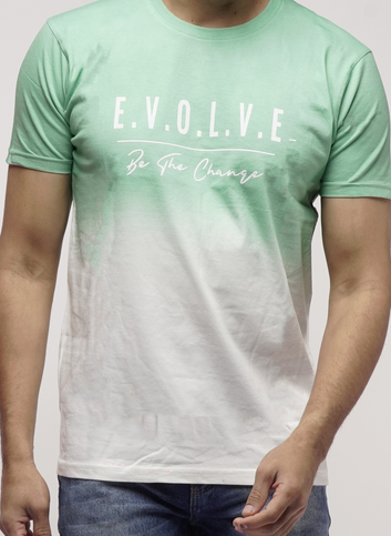 EVOLVE DIP DYE CREW GRAPHIC TSHIRT