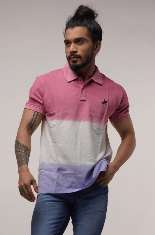 TIE DYE COTTON POLO SHIRT