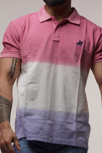 TIE DYE COTTON POLO SHIRT