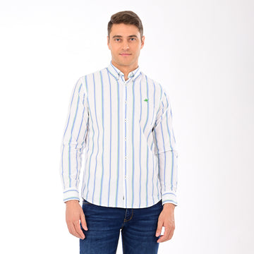 STRIPES FULL SLEEVES CASUAL FIT COTTON SHIRT