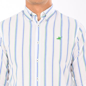 STRIPES FULL SLEEVES CASUAL FIT COTTON SHIRT