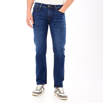 MID INDIGO STRAIGHT FIT DENIM