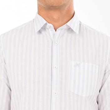 STRIPES FULL SLEEVES CASUAL FIT COTTON SHIRT