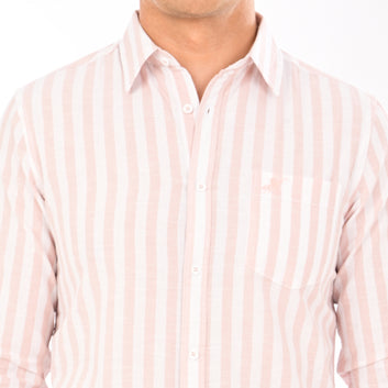 STRIPES FULL SLEEVES CASUAL FIT COTTON SHIRT