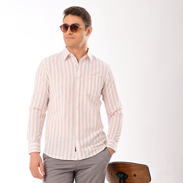 STRIPES FULL SLEEVES CASUAL FIT COTTON SHIRT