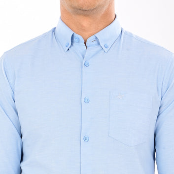SOLID OXFORD FULL SLEEVES CASUAL FIT SHIRT